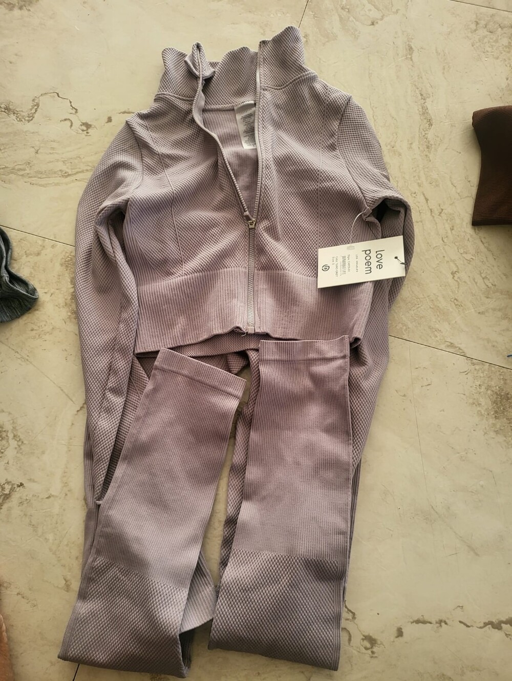 Love Lavender Zip-Up Jacket & High-Rise Leggings